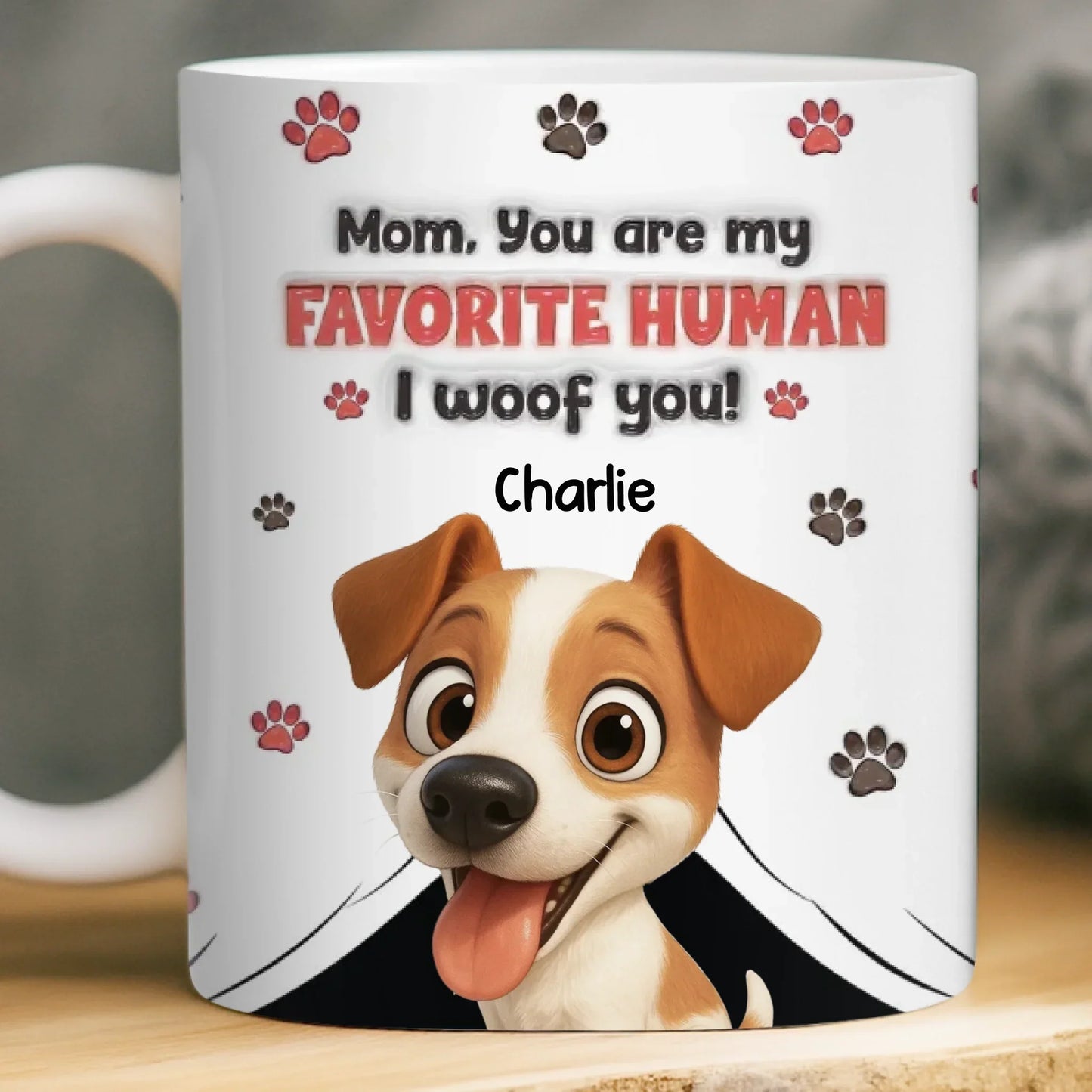 Custom Mug - Personalized Birthday Gifts For Dog Lovers, Dog Dad And Mom - Fur Baby's Favorite Human