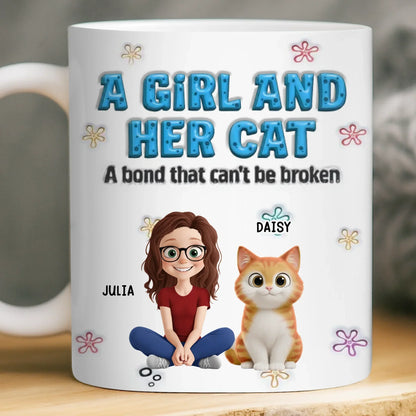 Custom 3D Inflated Effect Printed Mug - Personalized Christmas Birthday Gifts For Cat Lovers, Cat Mom And Dad - Family In Fur