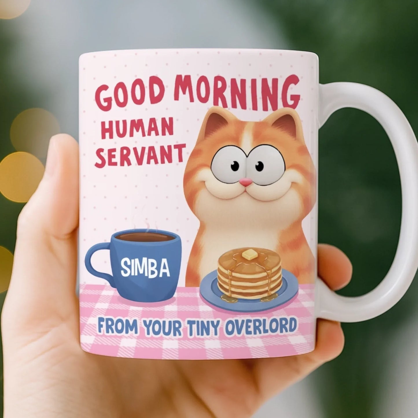 Custom Mug - Personalized Christmas Birthday Gifts For Cat Lovers, Cat Mom And Dad - Tiny Boss Energy