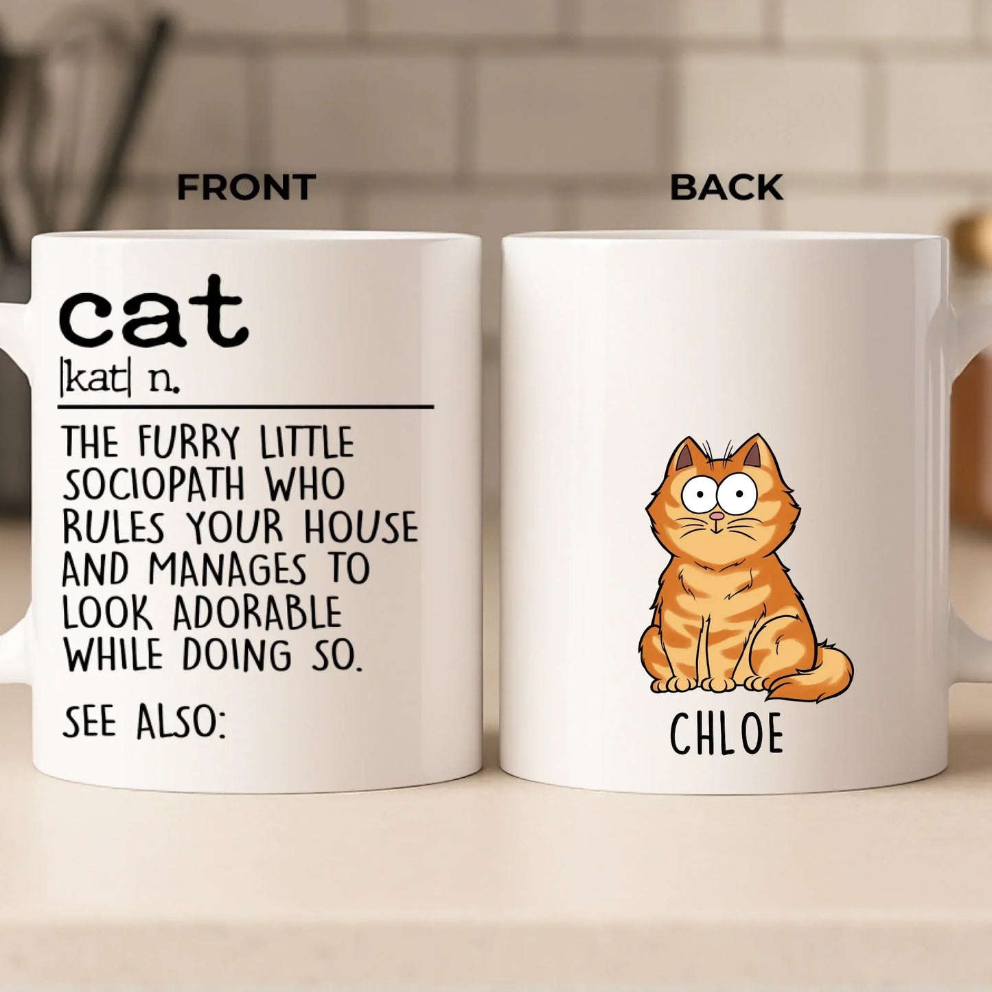 Custom Mug - Personalized Birthday Gifts For Cat Lovers, Cat Mom And Dad - Chaos In Fur Form