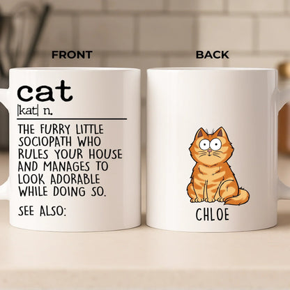 Custom Mug - Personalized Birthday Gifts For Cat Lovers, Cat Mom And Dad - Chaos In Fur Form