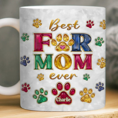 Custom 3D Inflated Effect Printed Mug - Personalized Christmas Birthday Gifts For Dog Cat Lovers, Dog Dad And Mom, Cat Owners - Shining With Fur Love