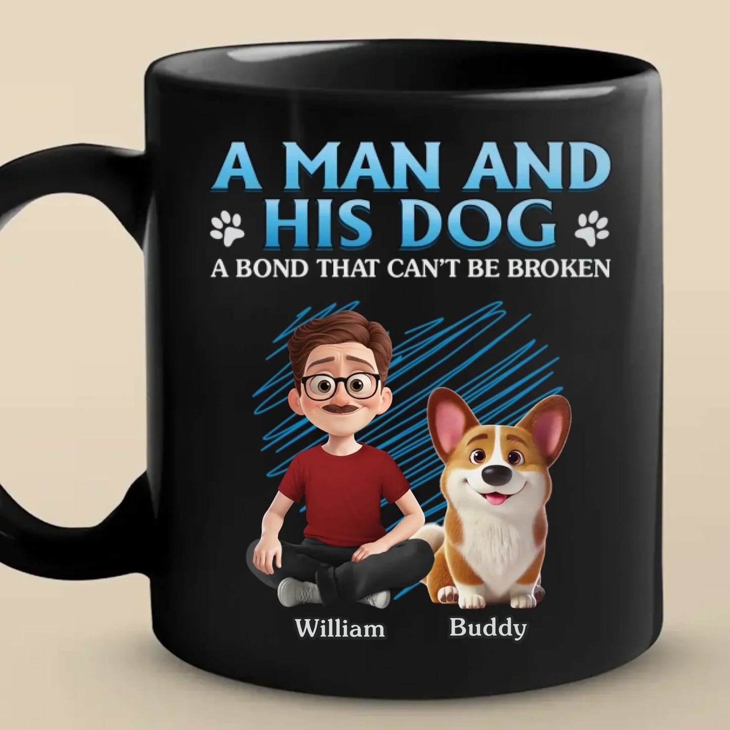 Custom Black Mug - Personalized Birthday Gifts For Dog Lovers, Dog Dad And Mom - Life With Fur Kids