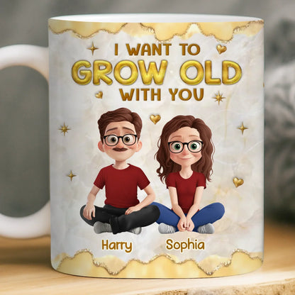 Custom 3D Inflated Effect Printed Mug - Personalized Anniversary Wedding Gifts For Husband And Wife, Him And Her - Our Connection Feels Natural