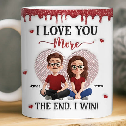 Custom 3D Inflated Effect Printed Mug - Personalized Anniversary Wedding Gifts For Husband And Wife, Him And Her - Together Is Where Peace Lives
