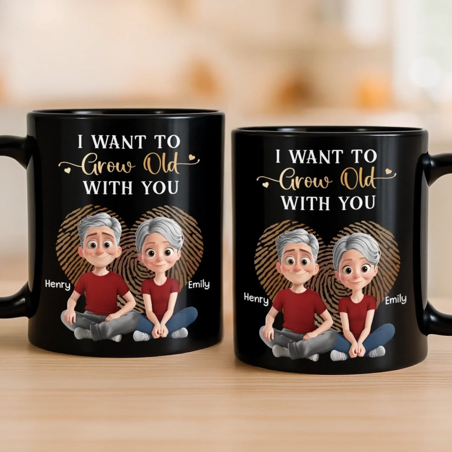 Custom Black Mug - Personalized Anniversary Wedding Gifts For Husband And Wife, Him And Her - Love Built On Us