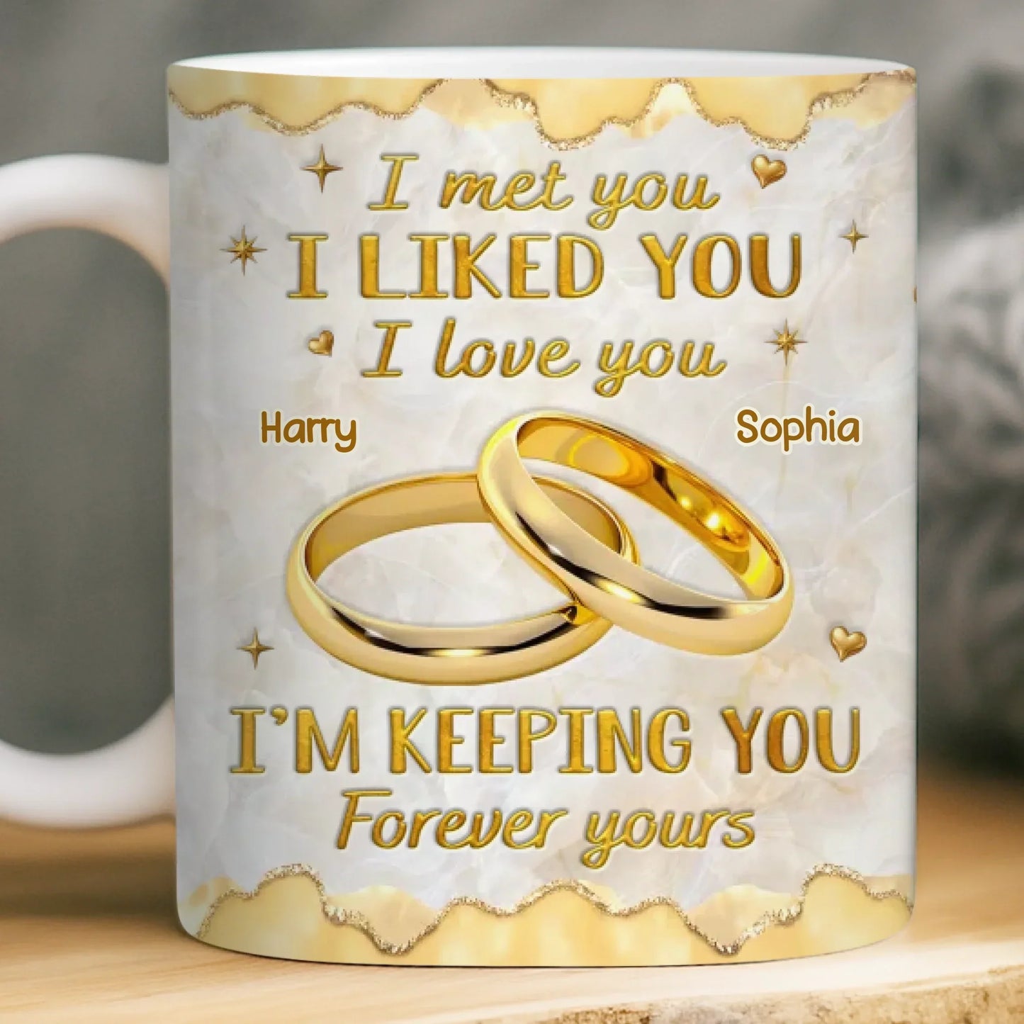 Custom 3D Inflated Effect Printed Mug - Personalized Anniversary Wedding Gifts For Husband And Wife, Him And Her - Still Choosing You Daily