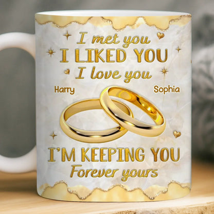 Custom 3D Inflated Effect Printed Mug - Personalized Anniversary Wedding Gifts For Husband And Wife, Him And Her - Still Choosing You Daily