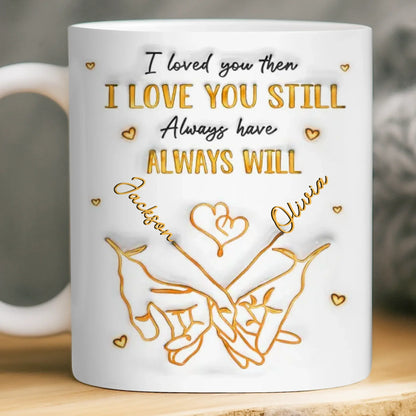 Custom 3D Inflated Effect Printed Mug - Personalized Anniversary Wedding Gifts For Husband And Wife, Him And Her - Together Feels Like Home