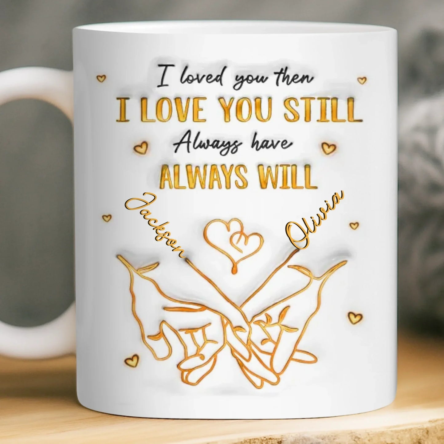 Custom 3D Inflated Effect Printed Mug - Personalized Anniversary Wedding Gifts For Husband And Wife, Him And Her - Together Feels Like Home
