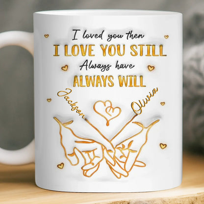 Custom 3D Inflated Effect Printed Mug - Personalized Anniversary Wedding Gifts For Husband And Wife, Him And Her - Together Feels Like Home