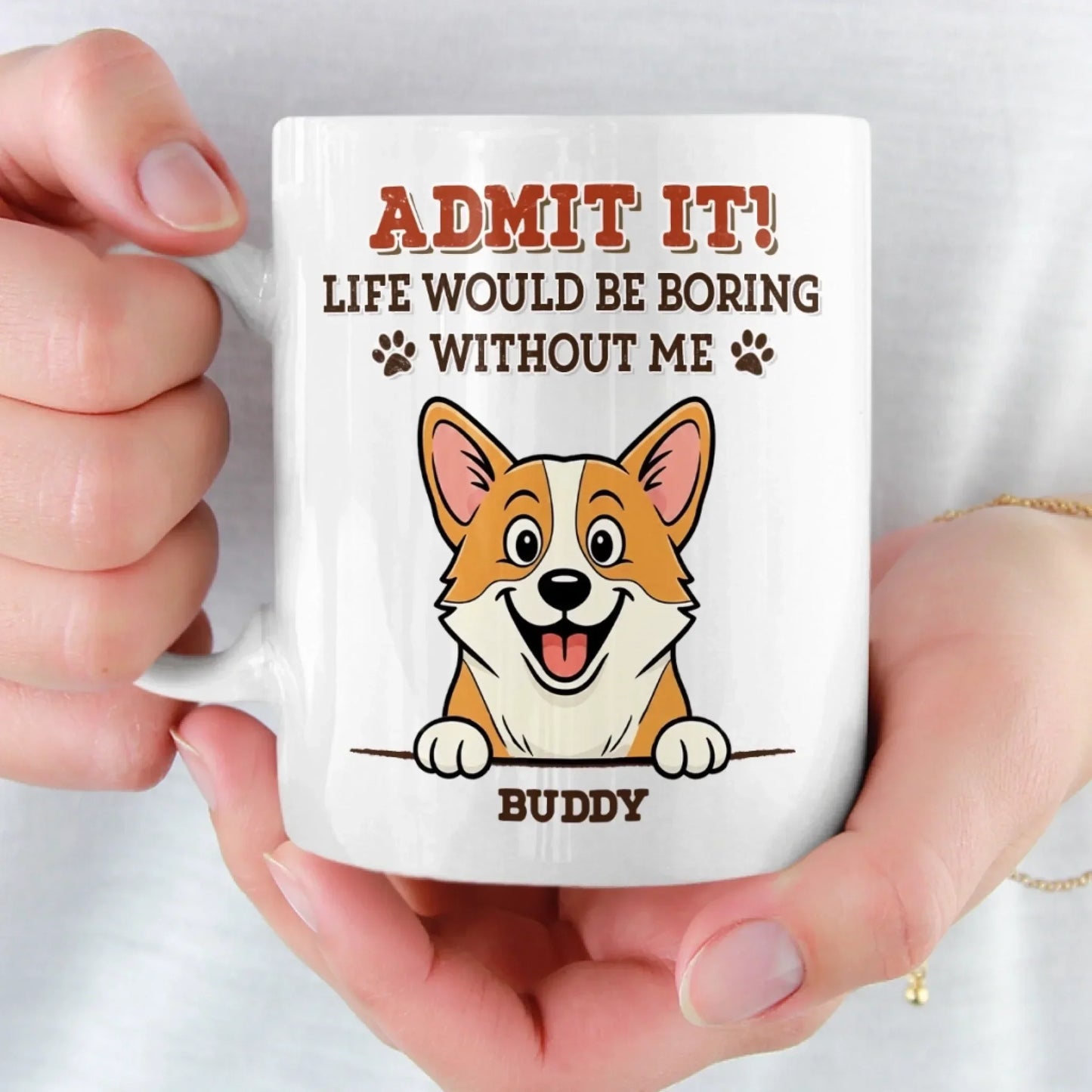 Custom Mug - Personalized Birthday Gifts For Dog Lovers, Dog Dad And Mom - Instant Mood Booster