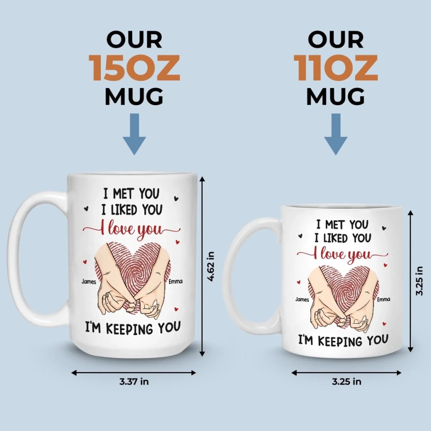 Custom Mug - Personalized Anniversary Wedding Gifts For Husband And Wife, Him And Her - You Are My Safe Place