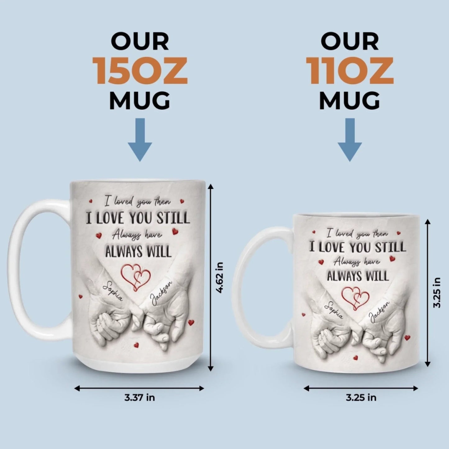 Custom 3D Inflated Effect Printed Mug - Personalized Anniversary Wedding Gifts For Husband And Wife, Him And Her - Love Grows Stronger With Us