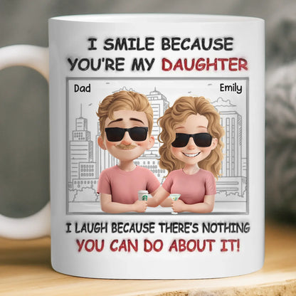Custom Mug - Personalized Birthday Gifts For Dad, Mom, Daughter - Hand In Hand Through Every Season