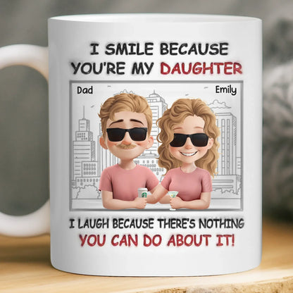 Custom Mug - Personalized Birthday Gifts For Dad, Mom, Daughter - Hand In Hand Through Every Season