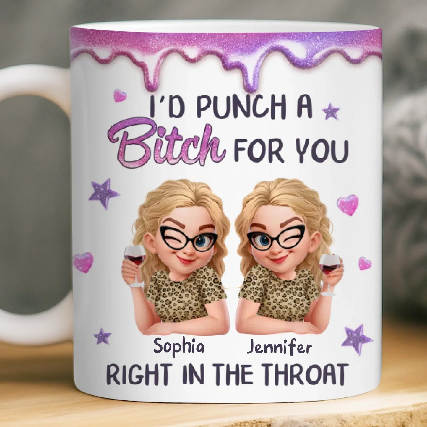 Custom Mug - Personalized Best Friend Birthday Gifts For Women, Besties, Sisters, BFF - Partners In Laughs