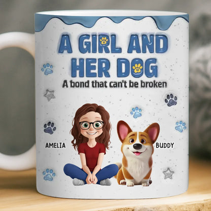 Custom Mug - Personalized Christmas Birthday Gifts For Dog Lovers, Dog Dad And Mom - Besties With Fur