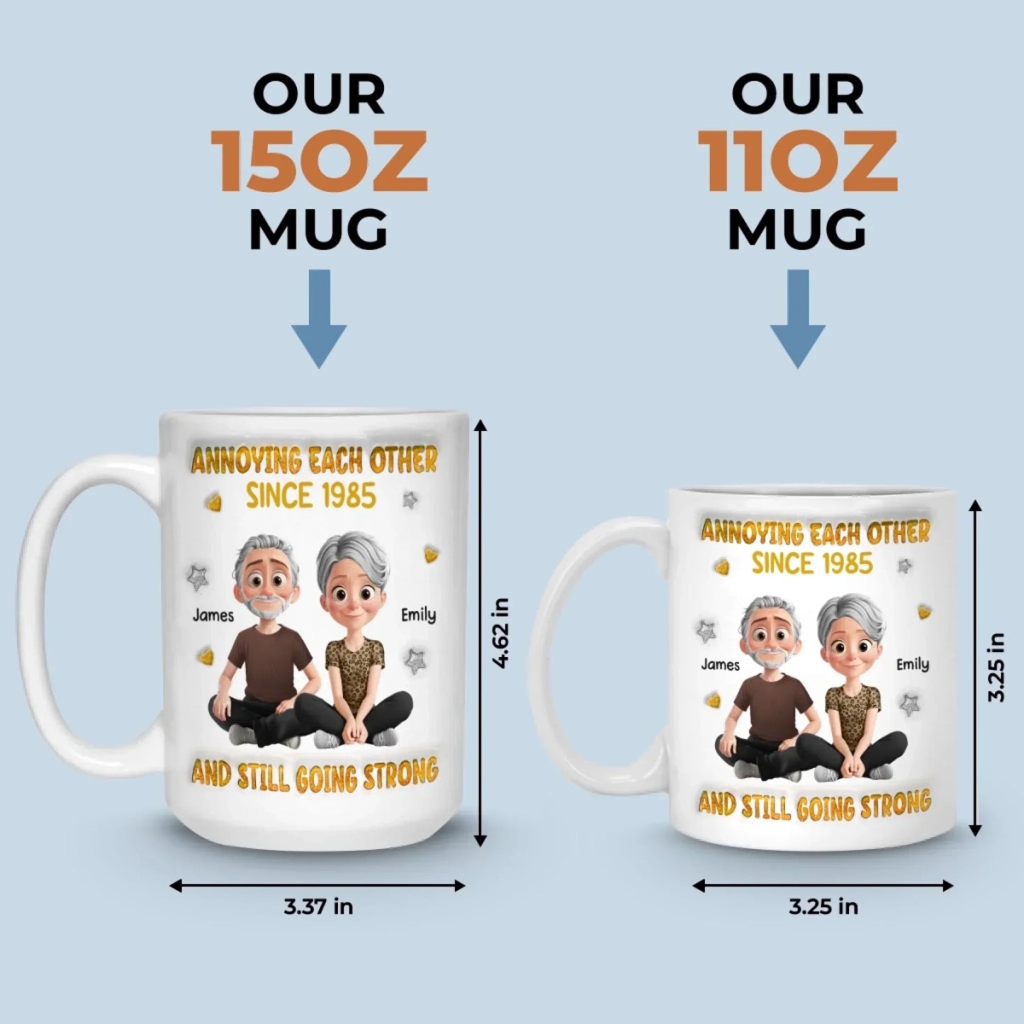 Custom 3D Inflated Effect Printed Mug - Personalized Anniversary Wedding Gifts For Husband And Wife, Him And Her - You Are My Home
