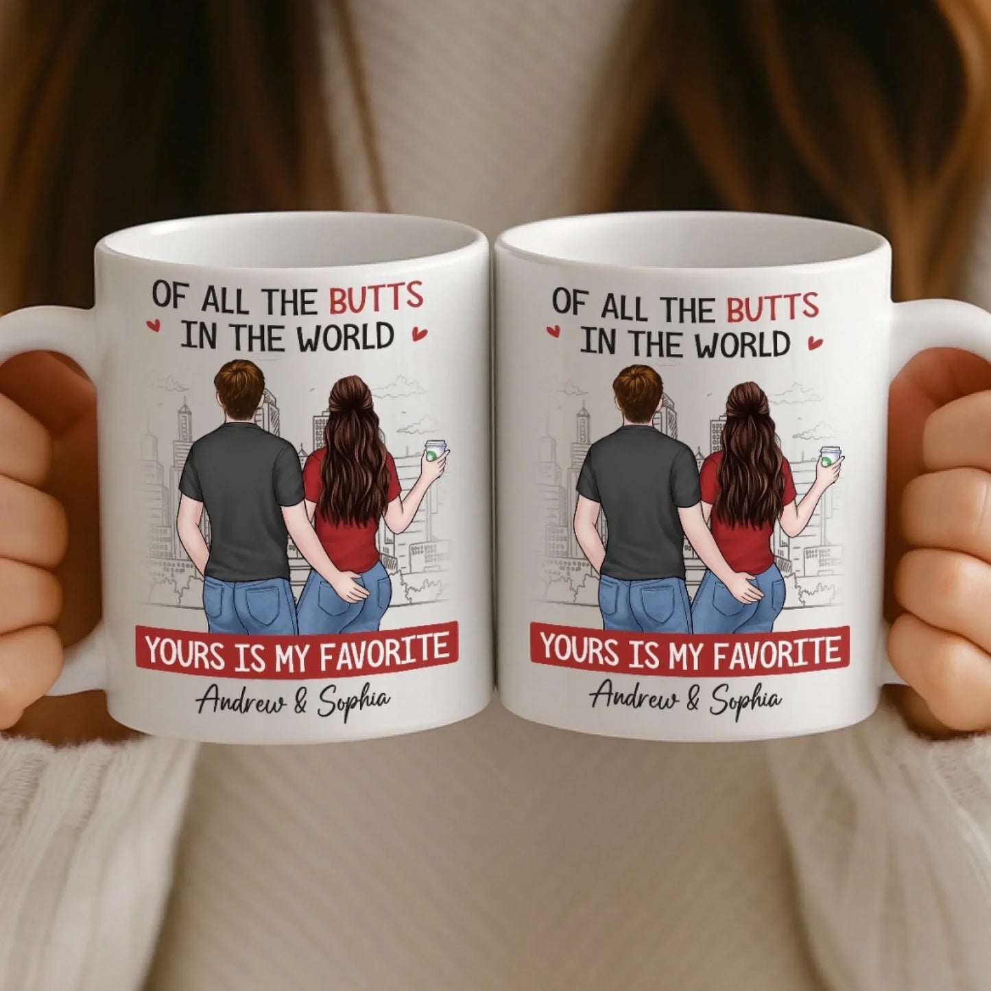 Custom Mug - Personalized Anniversary Wedding Gifts For Husband And Wife, Him And Her - Choosing Us Feels Right