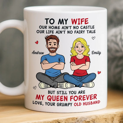 Custom Mug - Personalized Anniversary Wedding Gifts For Husband And Wife, Him And Her - Together Is My Favorite