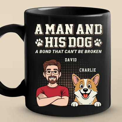 Custom Black Mug - Personalized Birthday Gifts For Dog Lovers, Dog Dad And Mom - Dogs Make Every Day Brighter