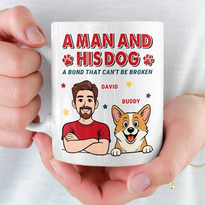 Custom Mug - Personalized Birthday Gifts For Dog Lovers, Dog Dad And Mom - Love Comes With Fur And Paws