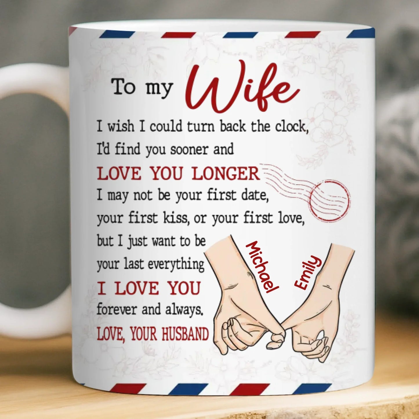 Custom Mug - Personalized Anniversary Wedding Gifts For Husband And Wife, Him And Her - Growing Old Side By Side