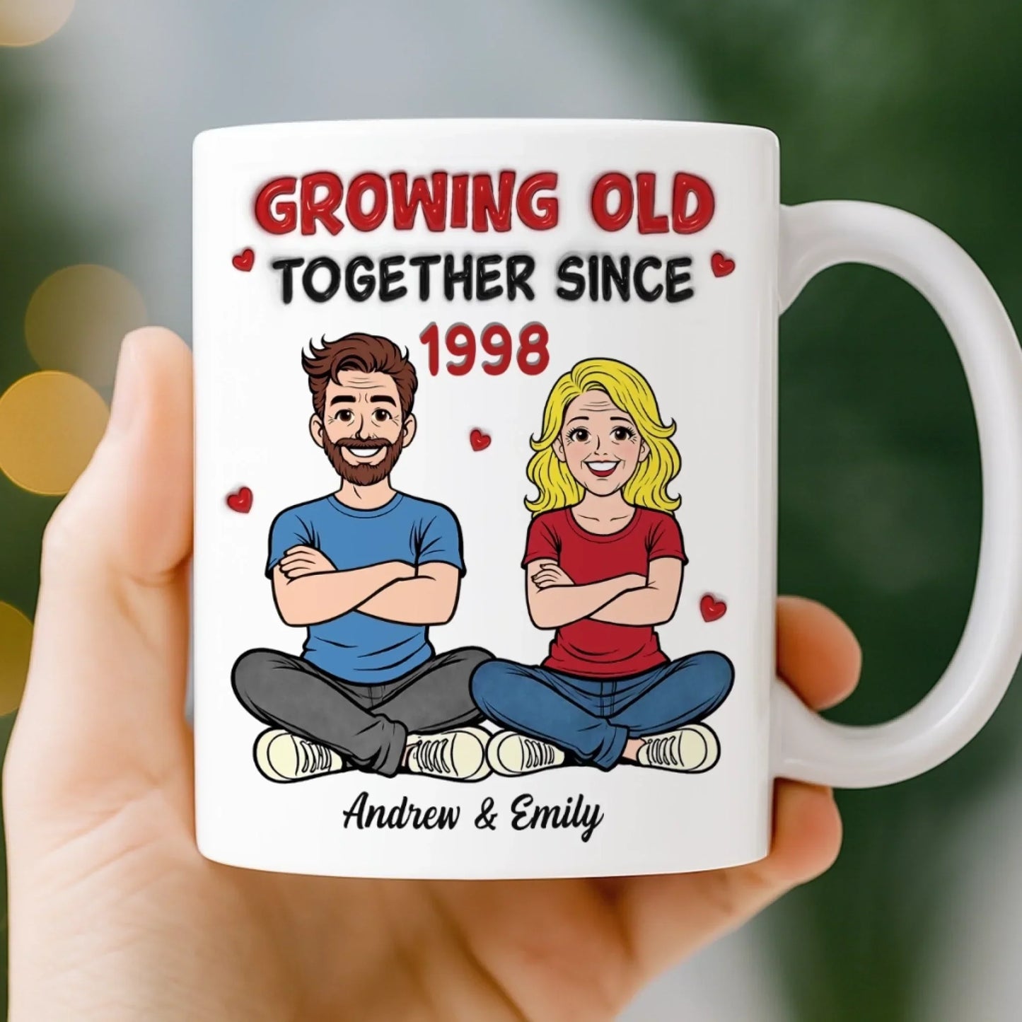 Custom 3D Inflated Effect Printed Mug - Personalized Anniversary Wedding Gifts For Husband And Wife, Him And Her - You Are My Quiet Joy