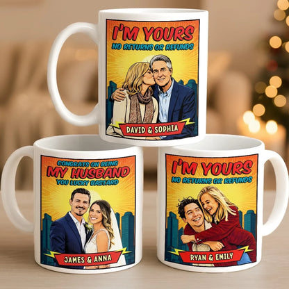 Custom Photo Mug - Personalized Anniversary Wedding Gifts For Husband And Wife, Him And Her - Built On Care And Trust
