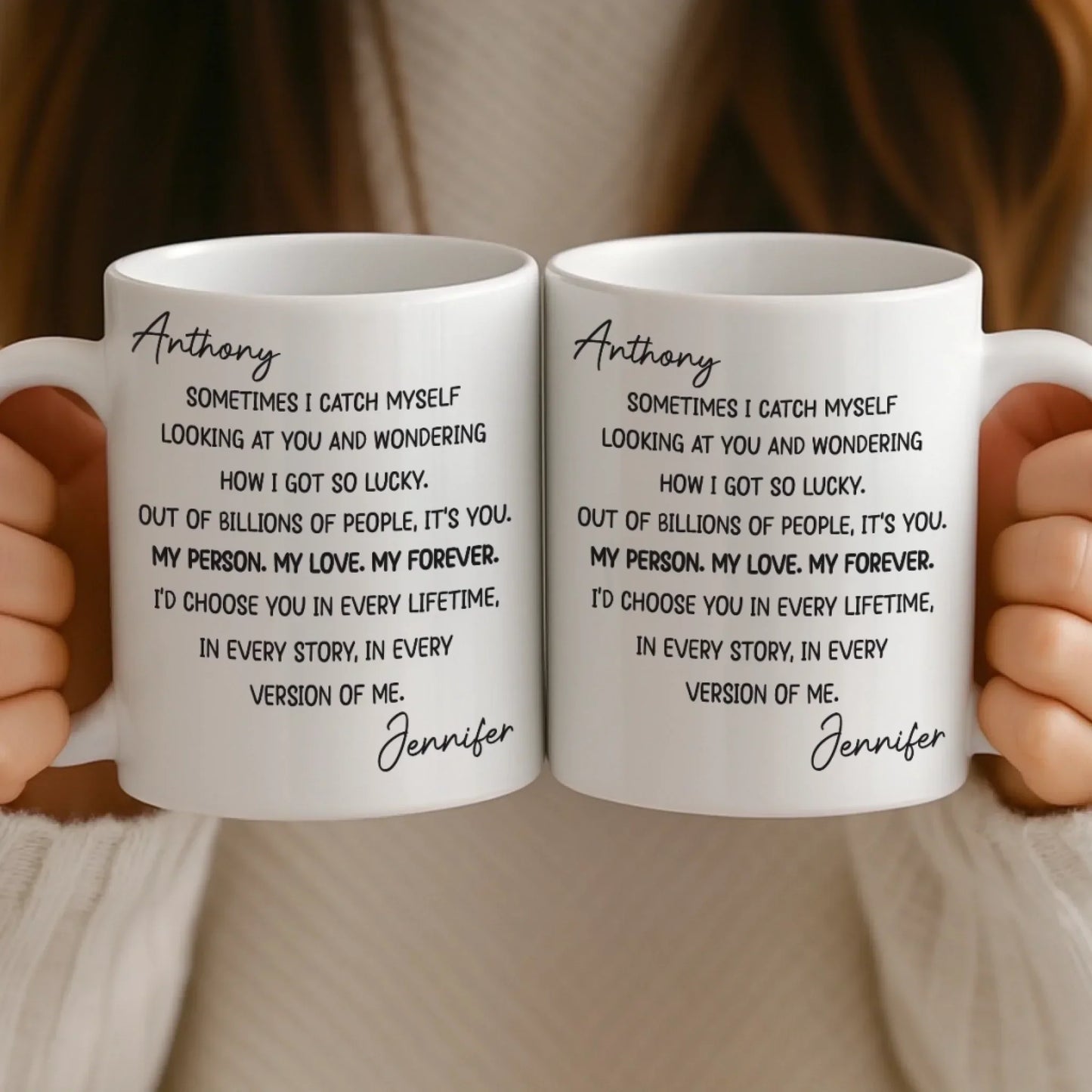 Custom Mug - Personalized Anniversary Wedding Gifts For Husband And Wife, Him And Her - Chosen Every Single Day