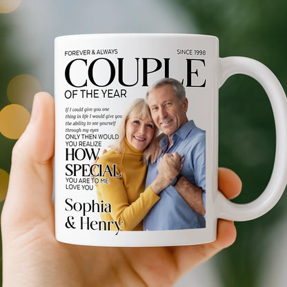 Custom Photo Mug - Personalized Anniversary Wedding Gifts For Husband And Wife, Him And Her - Love That Feels Natural