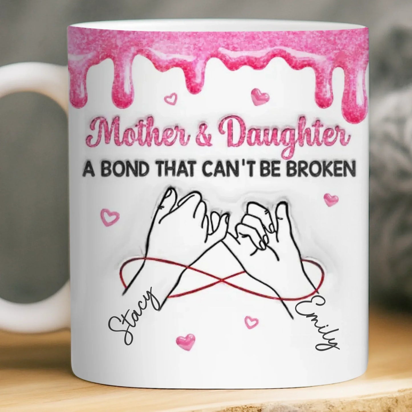 Custom 3D Inflated Effect Printed Mug - Personalized Birthday Gifts For Mom, Daughter - Queen Of My Heart