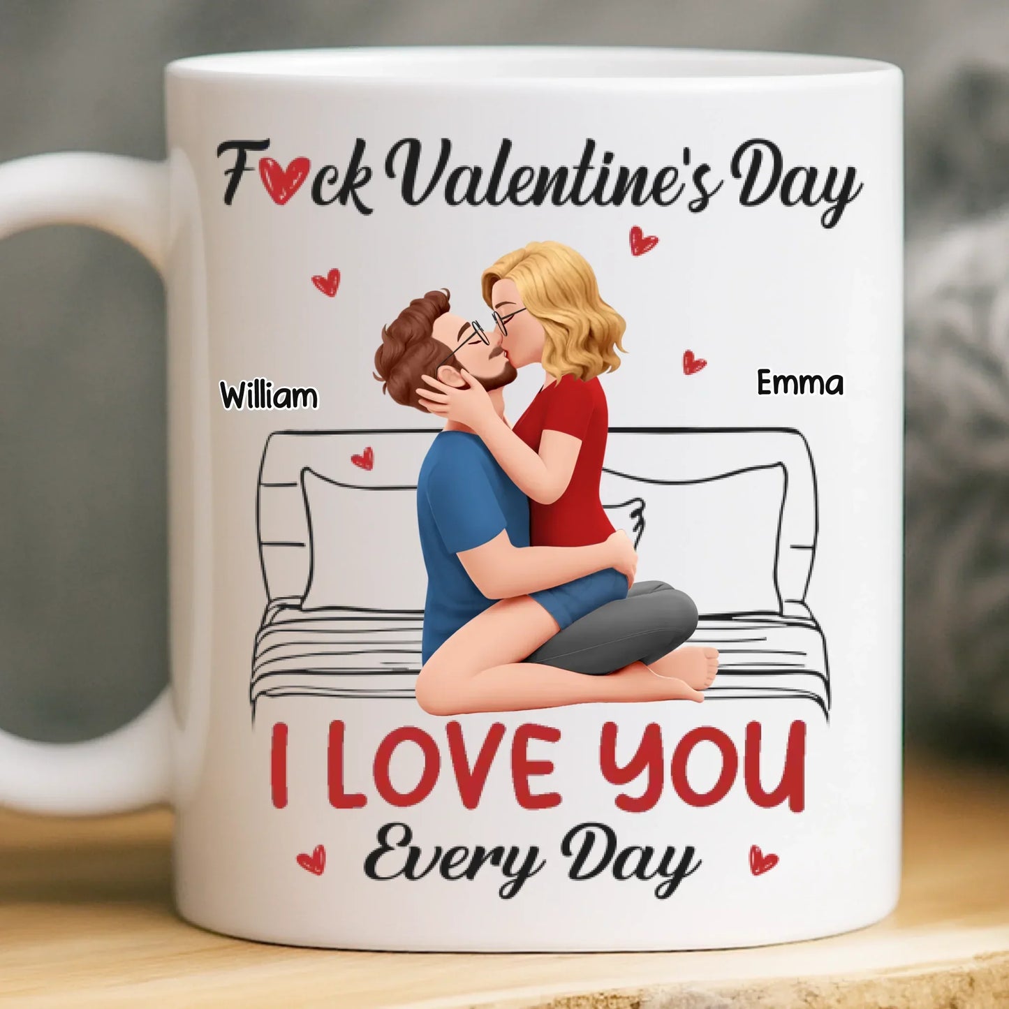 Custom Mug - Personalized Anniversary Wedding Gifts For Husband And Wife, Him And Her - One Life One Love