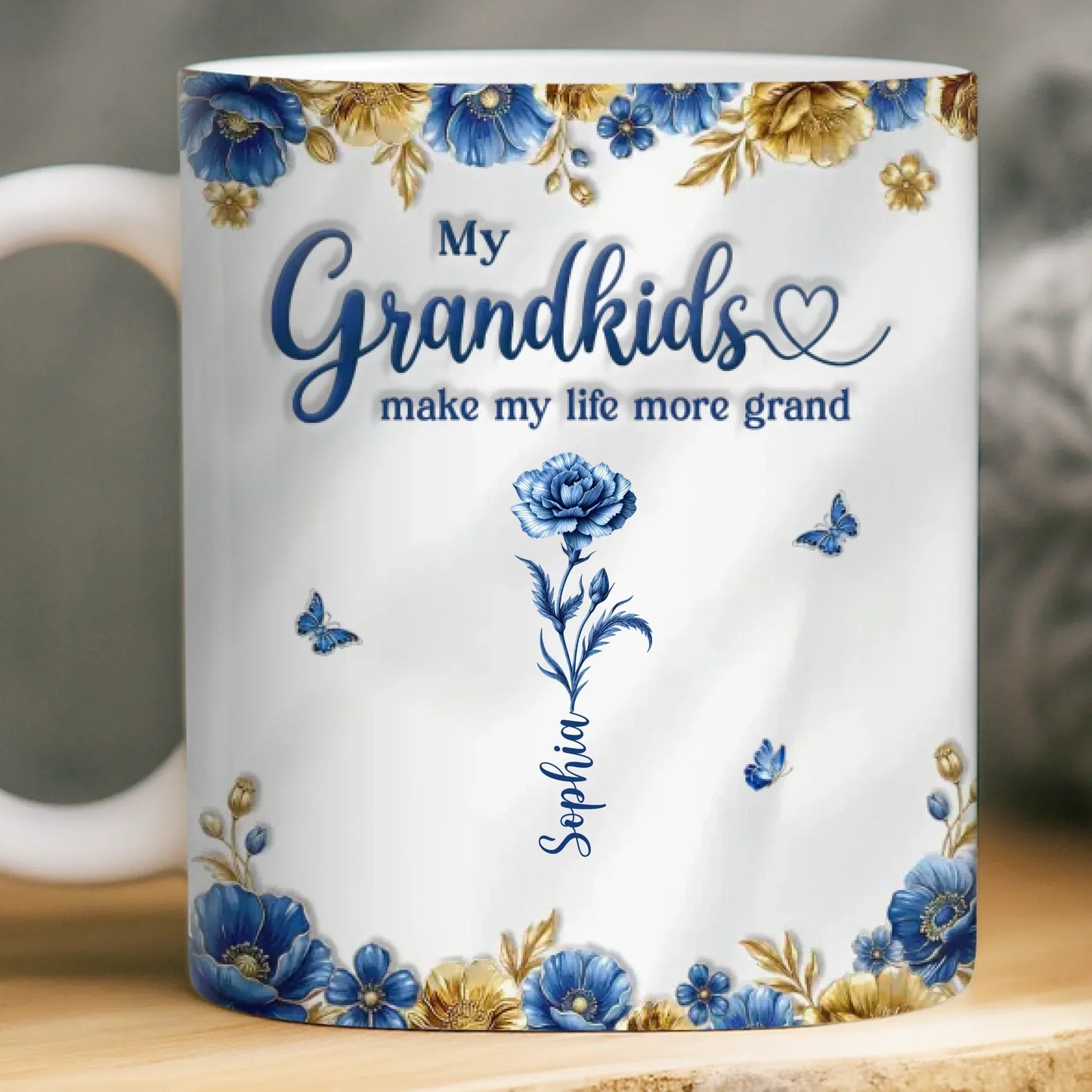 Custom Mug - Personalized Mother's Day Gifts For Mom, Grandma - A Lifetime Of Blooming Love