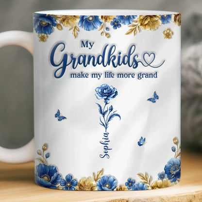 Custom Mug - Personalized Mother's Day Gifts For Mom, Grandma - A Lifetime Of Blooming Love