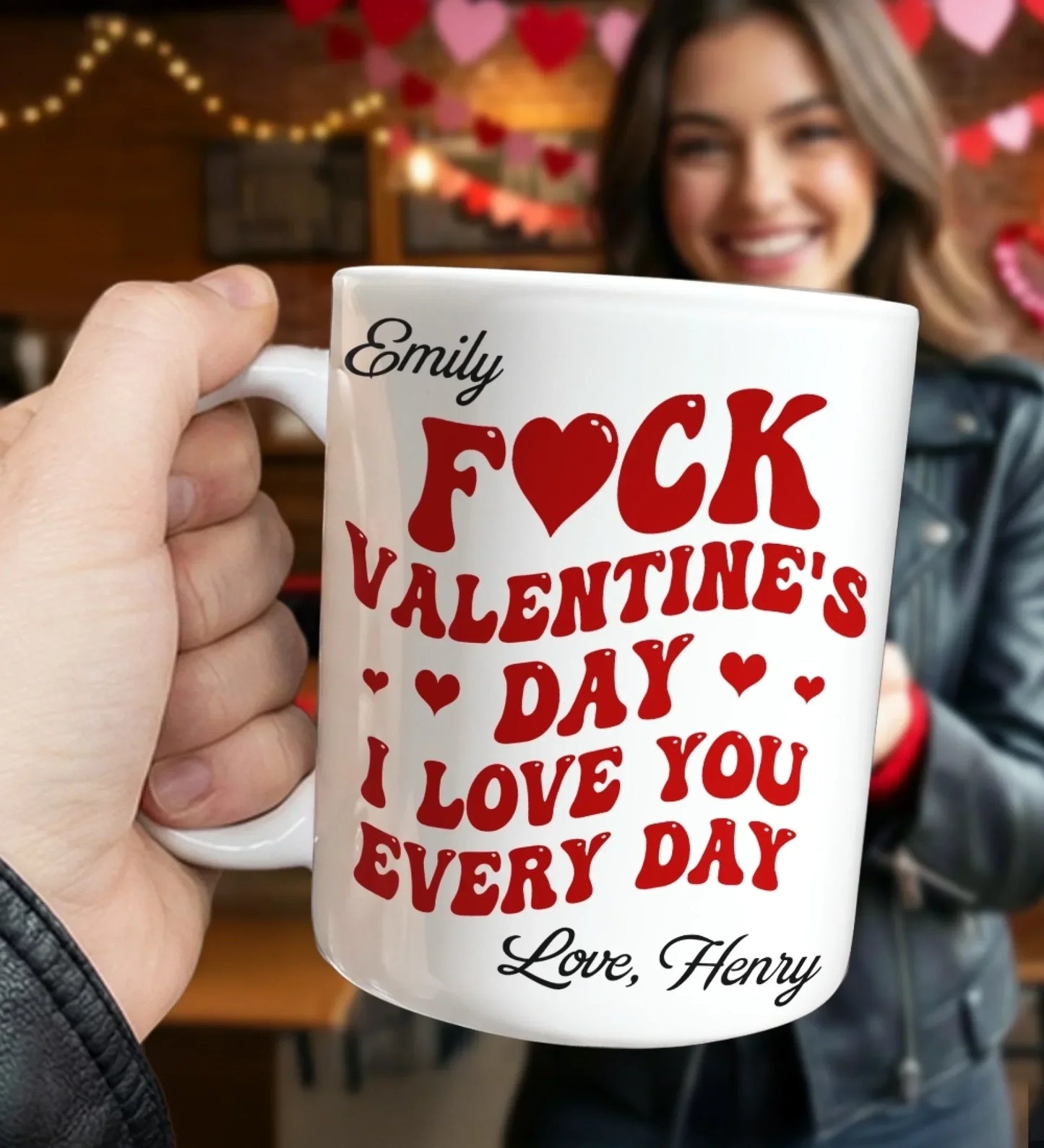 Custom Mug - Personalized Anniversary Valentine Wedding Gifts For Husband And Wife, Him And Her - My One And Only