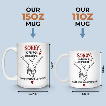 Custom 3D Inflated Effect Printed Mug - Personalized Anniversary Wedding Gifts For Husband And Wife, Him And Her - Side By Side Feels Natural