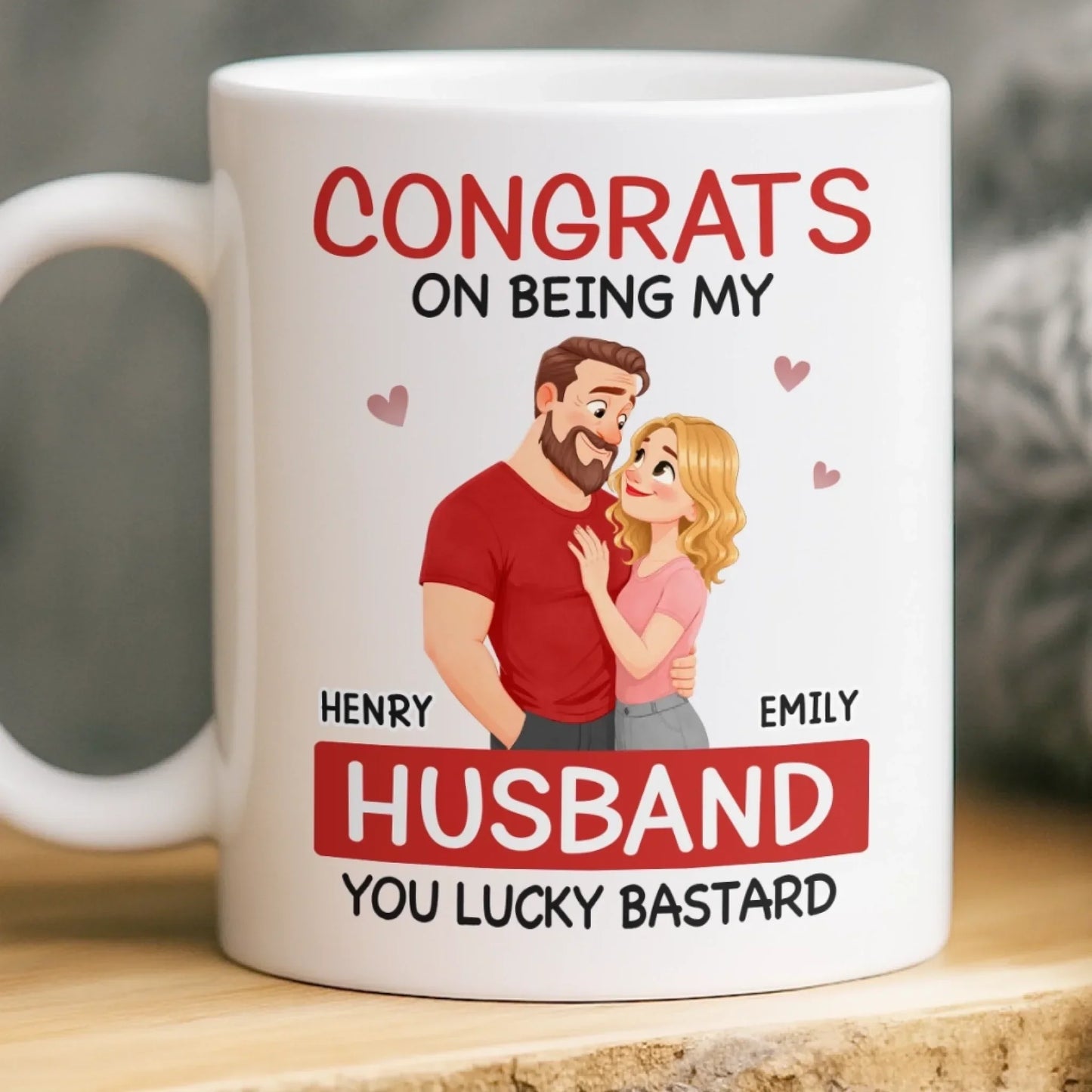 Custom Mug - Personalized Anniversary Wedding Gifts For Husband And Wife, Him And Her - Once Upon A Lifetime