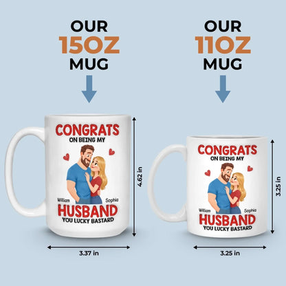 Custom 3D Inflated Effect Printed Mug - Personalized Anniversary Wedding Gifts For Husband And Wife, Him And Her - You're Welcome, Handsome