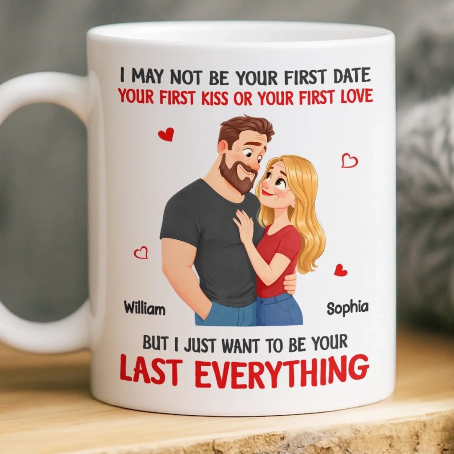 Custom Mug - Personalized Anniversary Wedding Gifts For Husband And Wife, Him And Her - Congrats, I'm The Prize