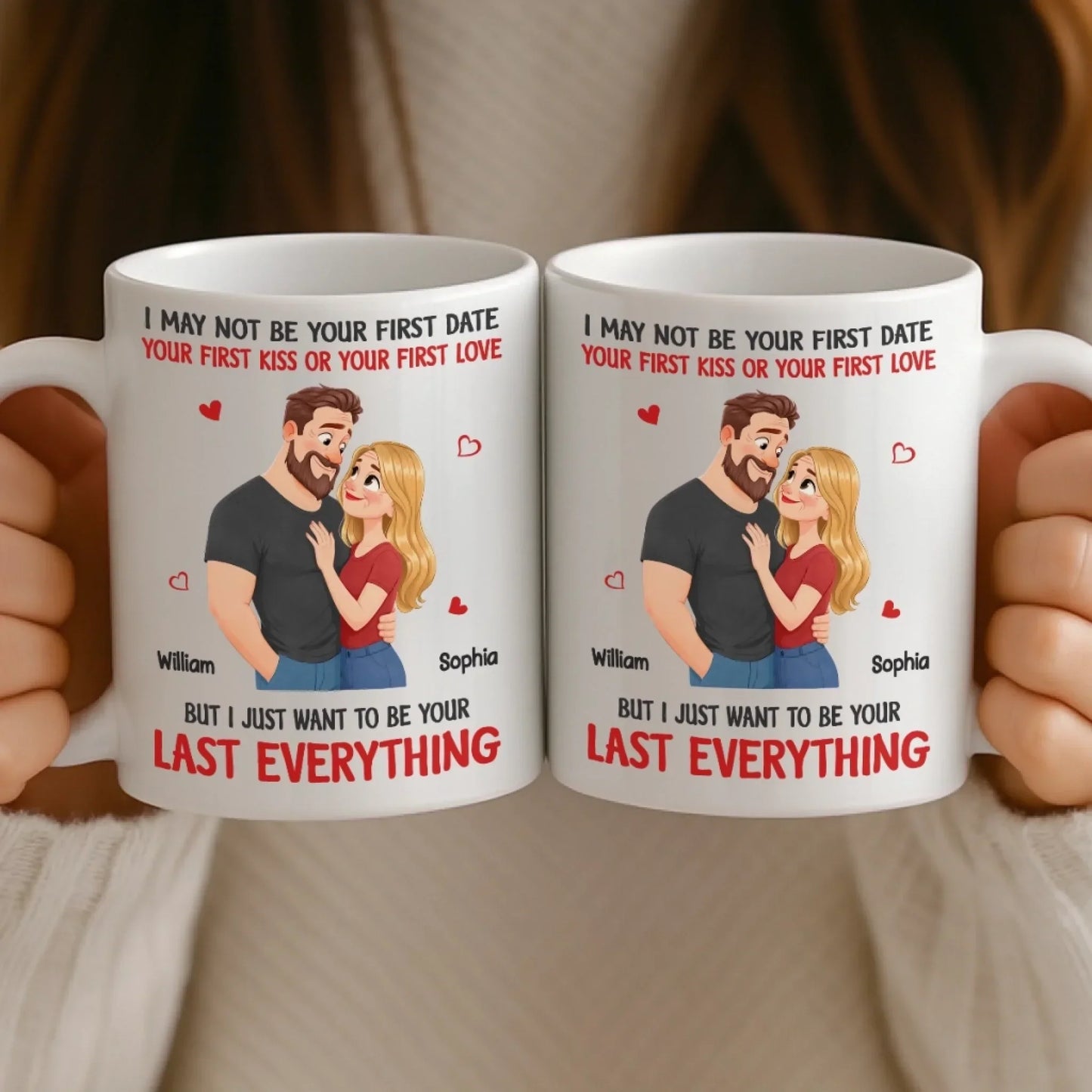 Custom Mug - Personalized Anniversary Wedding Gifts For Husband And Wife, Him And Her - Congrats, I'm The Prize