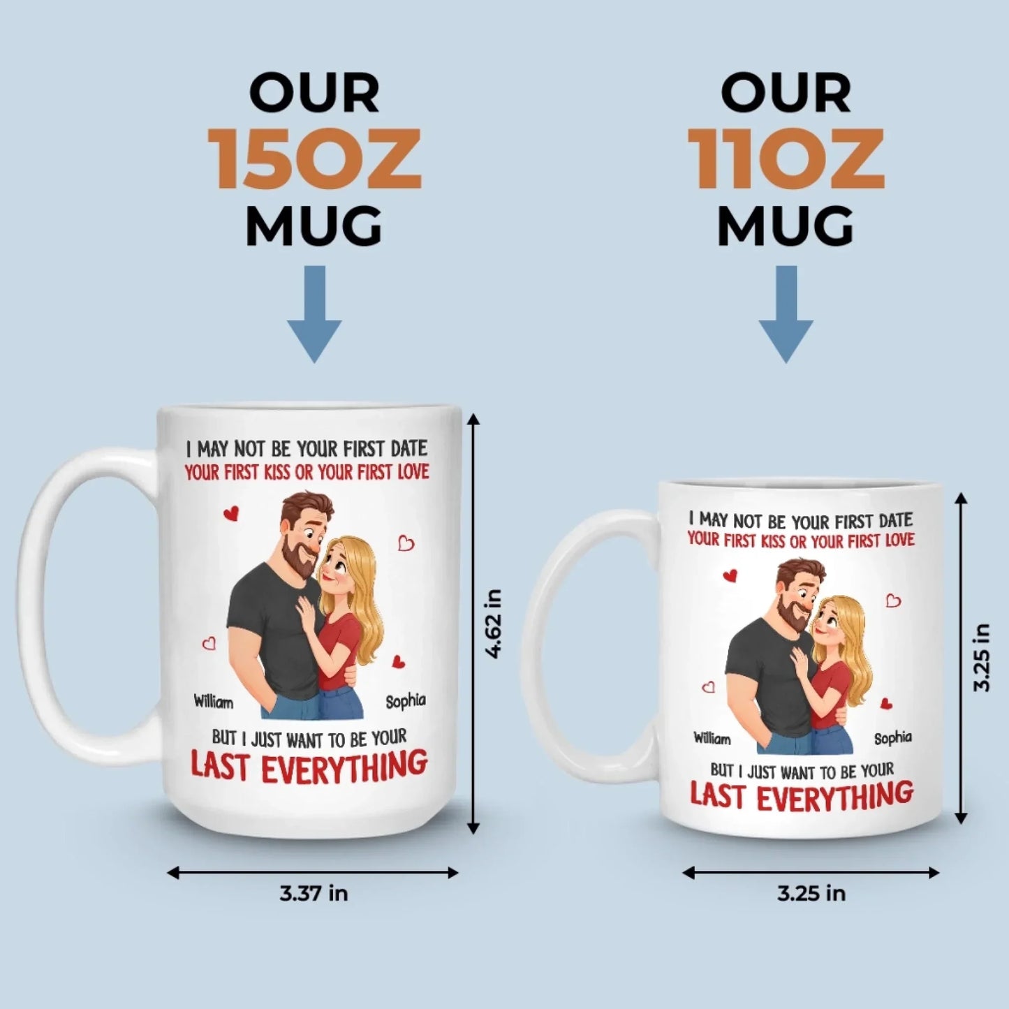Custom Mug - Personalized Anniversary Wedding Gifts For Husband And Wife, Him And Her - Congrats, I'm The Prize