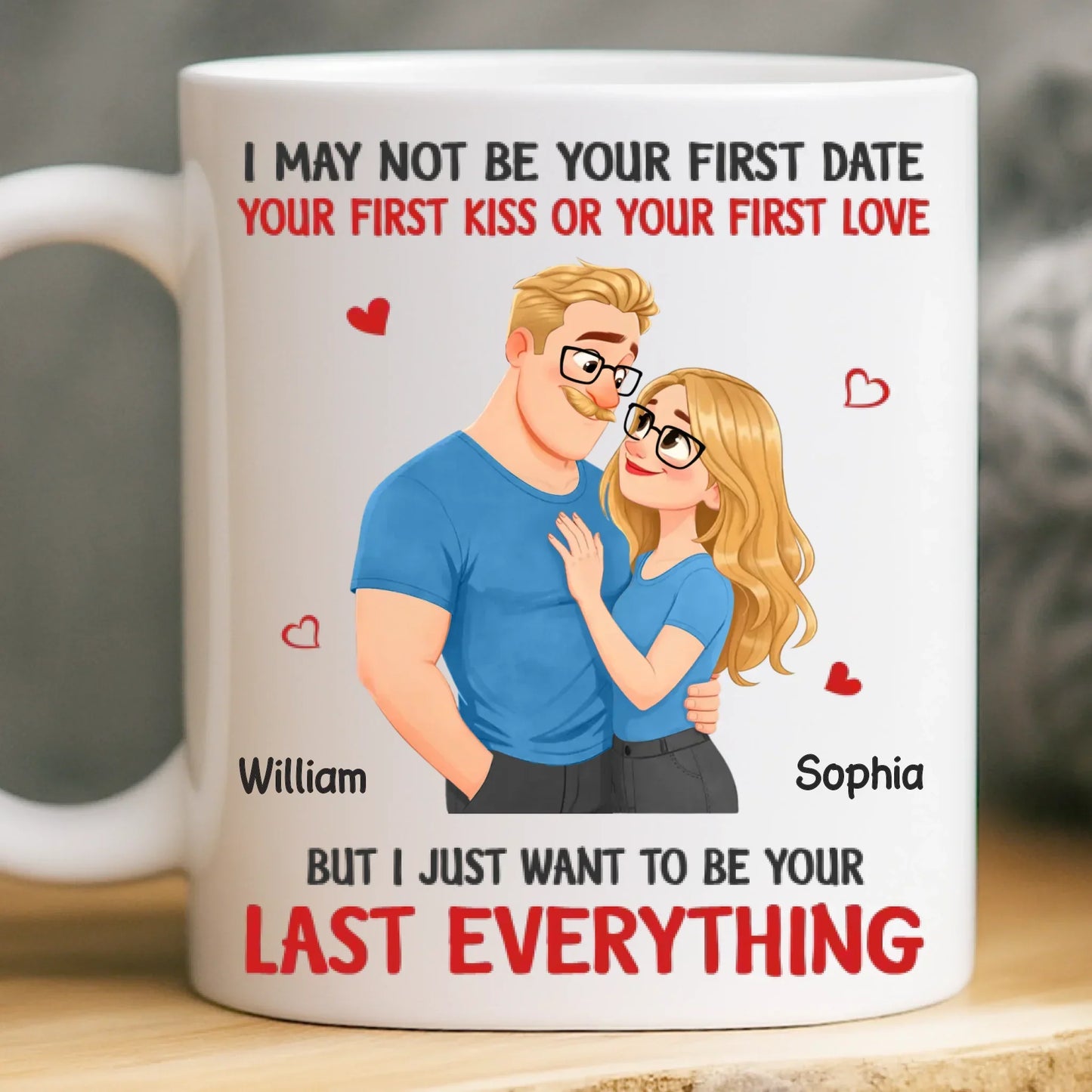 Custom Mug - Personalized Anniversary Wedding Gifts For Husband And Wife, Him And Her - Congrats, I'm The Prize