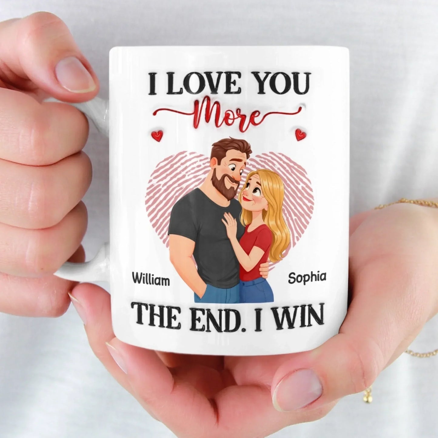 Custom Mug - Personalized Anniversary Wedding Gifts For Husband And Wife, Him And Her - I Won Your Heart