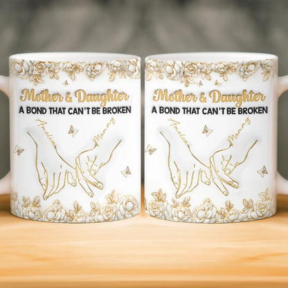 Custom 3D Inflated Effect Printed Mug - Personalized Birthday Gifts For Mom, Daughter - Born To Be Loved