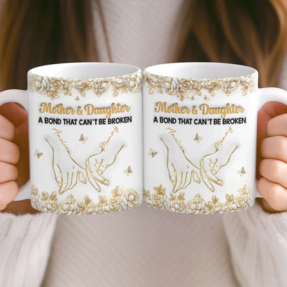 Custom 3D Inflated Effect Printed Mug - Personalized Birthday Gifts For Mom, Daughter - Born To Be Loved