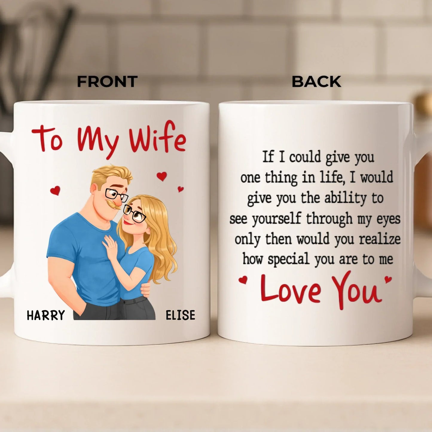 Custom Mug - Personalized Anniversary Wedding Gifts For Husband And Wife, Him And Her - Our Love Moves Gently