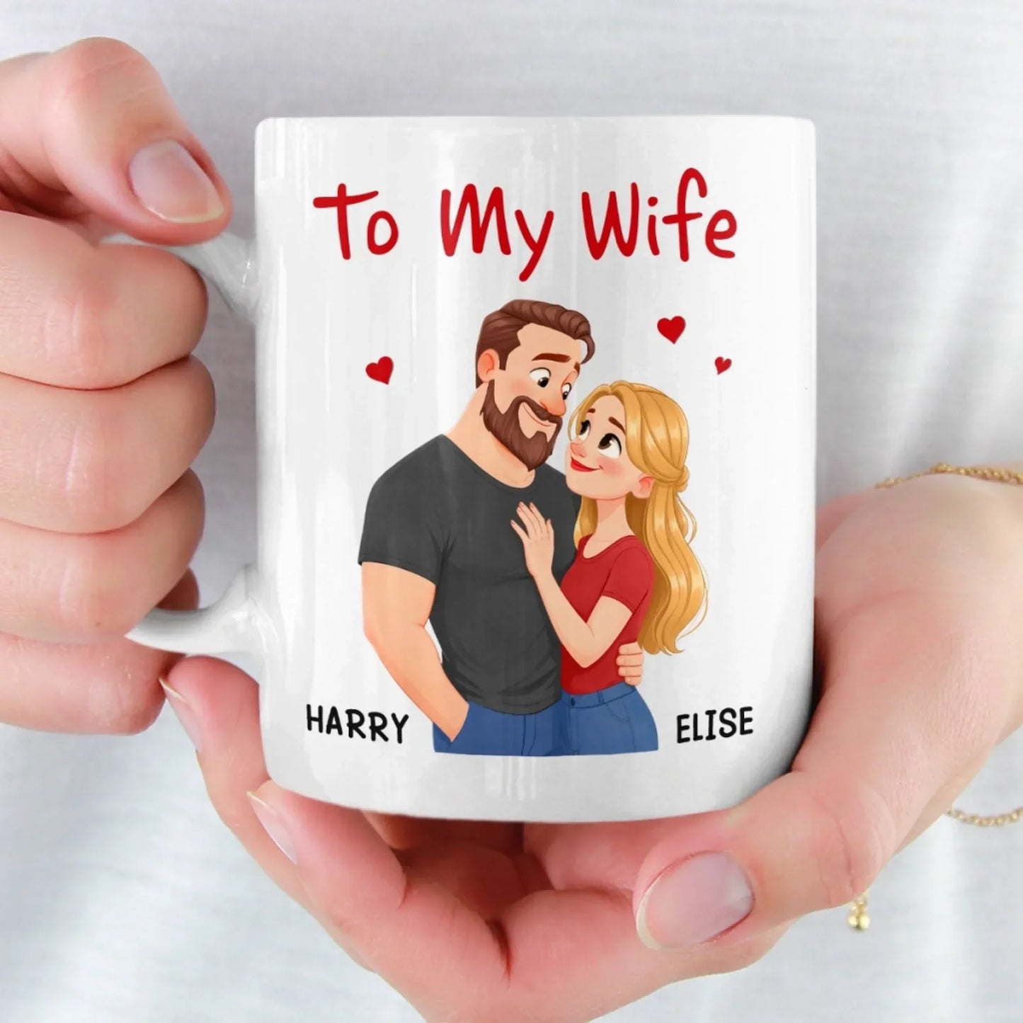 Custom Mug - Personalized Anniversary Wedding Gifts For Husband And Wife, Him And Her - Our Love Moves Gently