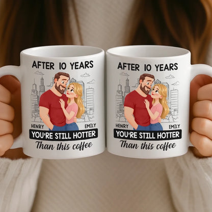 Custom Mug - Personalized Anniversary Wedding Gifts For Husband And Wife, Him And Her - Side By Side Feels Easy